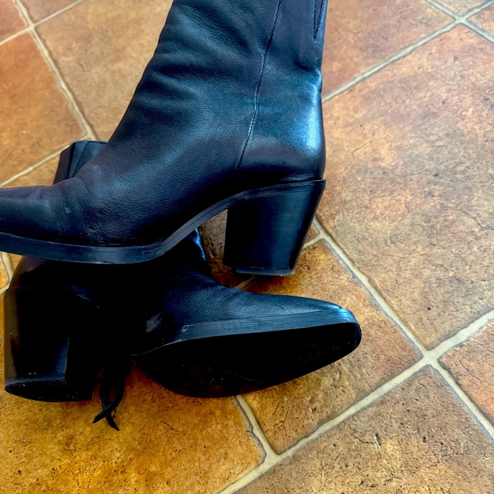 ALL SAINTS Cohen Bootie - black side zip 7
